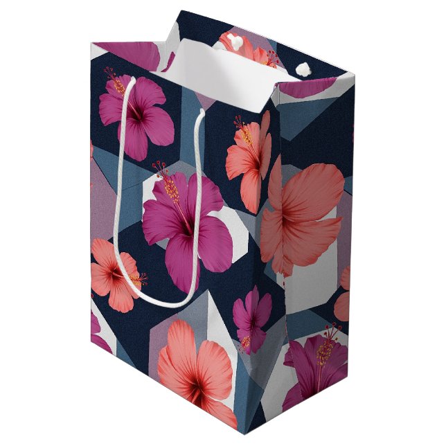 Kusttropiskt Hibiskus-mönster (8) (Framsidan Vinklad)
