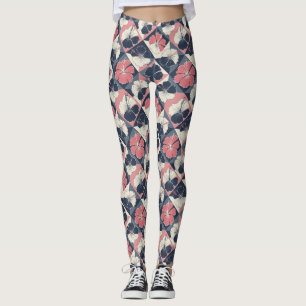 Kusttropiskt hibiskusmönster (3) leggings