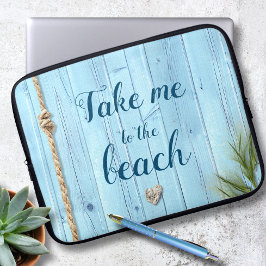 Kustturkos Rustic Wood tar mig att böja Laptop Fodral