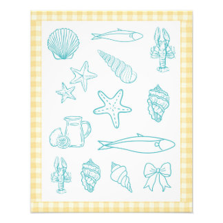 Kustutskrift för italienska köket | Sorrento Blue Fototryck