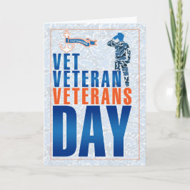 Kustvaktman Veterans Day Blue and Orange Helgkort
