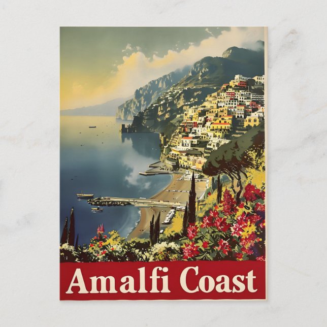 Kustvatten: Amalfi-Vintagens vykort (Framsida)
