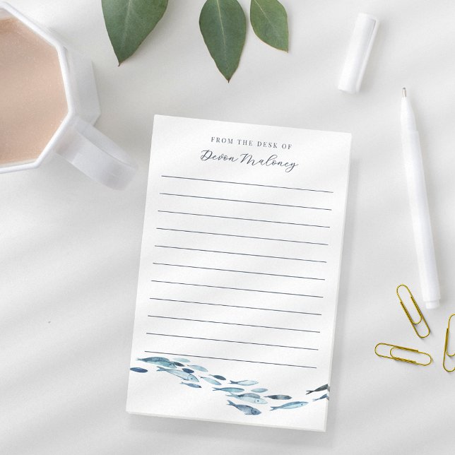 Kustvattenfärg Fiskens Personlig Post-it Block (Skapare uppladdad)