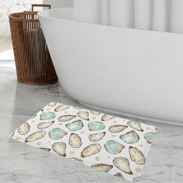Kustvattenfärgen Oyster och Pearl Mönster Badrumsmatta