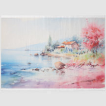 Kustvattenfärger Vävnadspapper eller textilier