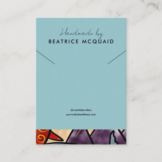 Kustvattenfärgval | Kort för Visning av klace (Framsida)