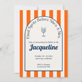 Kustvattenklostret Spritz Bachelorette Itinerary,  Inbjudningar