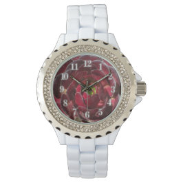 Kustväxten Photo Red Burgundy Succuly Armbandsur