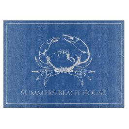 Kustvit krabba på klassisk blå Personlig