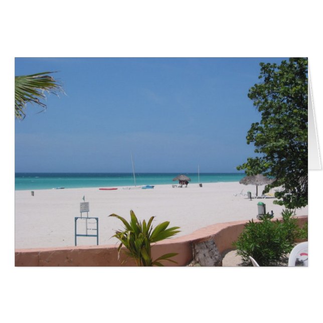 kustvy för karibbönor hälsningskort (Framsidan Horizontal)