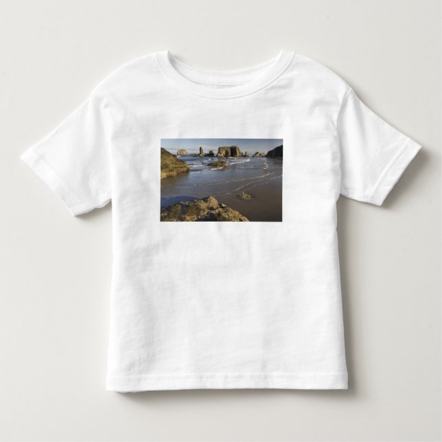 Kustvyer, Bandon, Oregon Tee Shirt (Framsida)