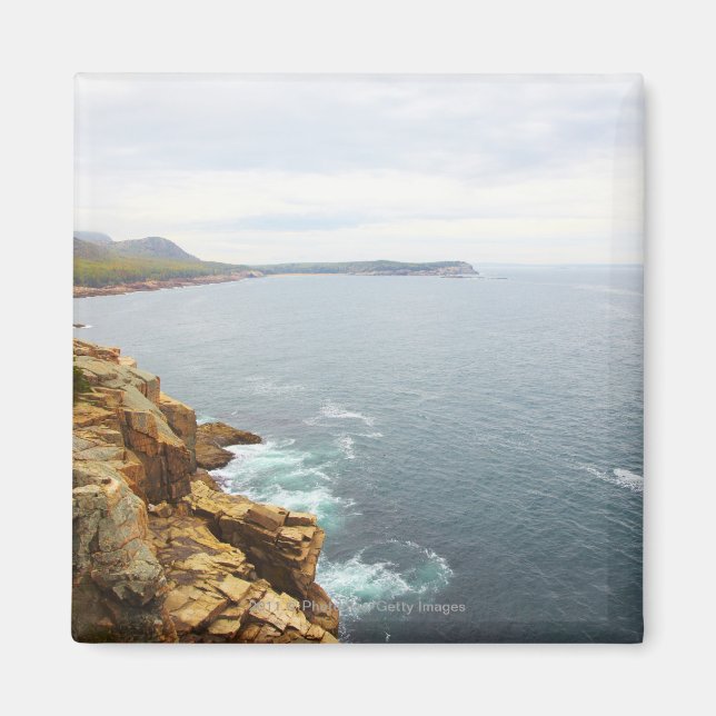 Kustvyn i Acadias nationalpark Magnet (Framsidan)