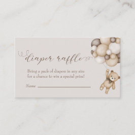 Kutat björn med ballonger, blöjande raffel tilläggskort