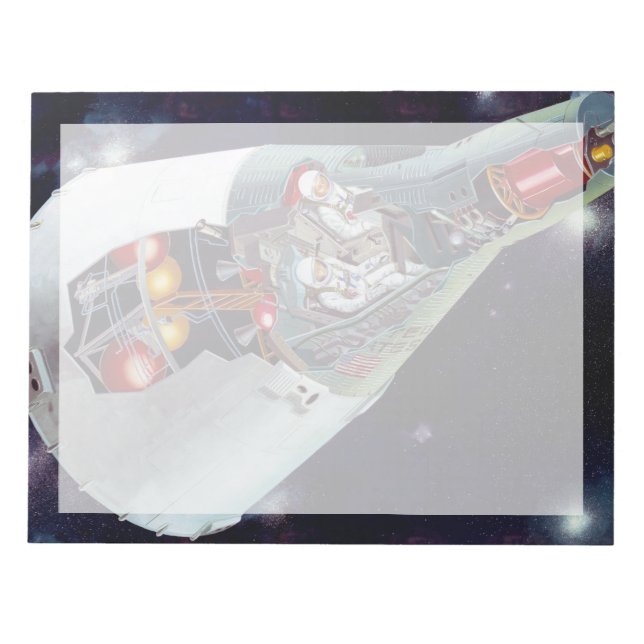 Kutaway en två personer Gemini-rymdfarkoster under Anteckningsblock (Framsida)