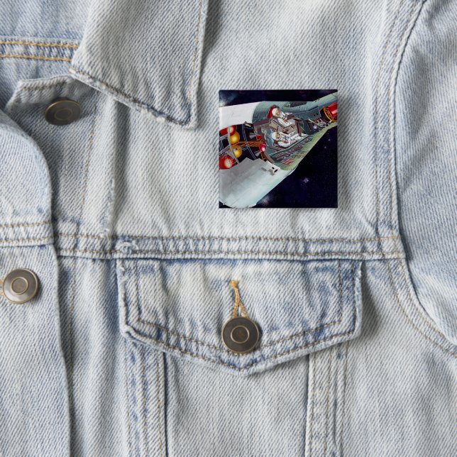 Kutaway en två personer Gemini-rymdfarkoster under Knapp (In Situ)