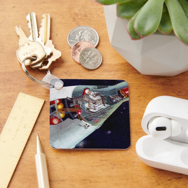 Kutaway en två personer Gemini-rymdfarkoster under Nyckelring (Skrivbord)