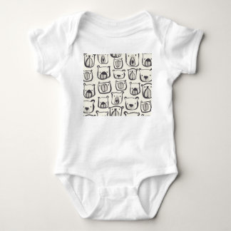 Kutbjörn, handdragen, sömlös mönster. t shirt