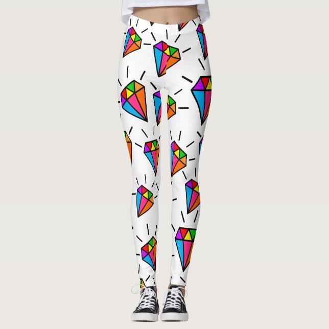 Kutdiamanter Leggings (Framsida)