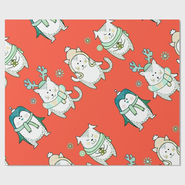 KUTDRAGNA DJURKRISTMASSARBETNING PRESENTPAPPER (Platt)