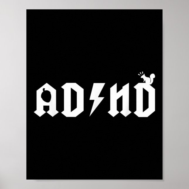 Kute Adhd Tee Mental Health Awareness Poster (Framsidan)