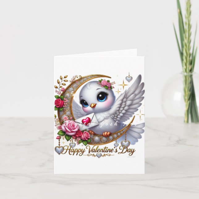 Kute Alla hjärtans dagskvällande Helgdag-kort Helgkort (Framsida)