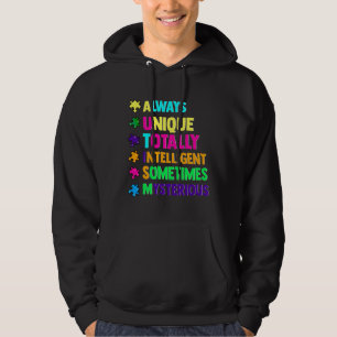 Kute Alltid unik Fantastisk Autism Awareness Månad Hoodie