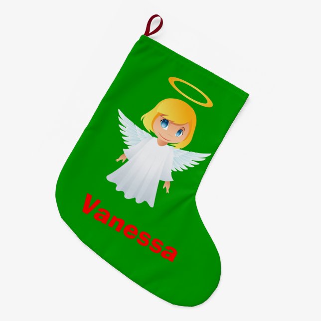 Kute Angel Kids-julklapp Stor Julstrumpa (Framsidan (Hängande))