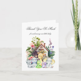 Kute Animals Baby Shower-mappat tackkort Kort
