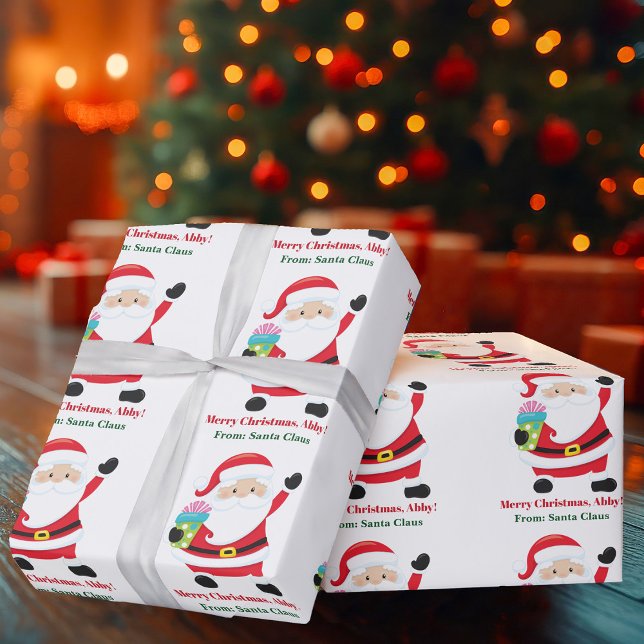 Kute, anpassad Jultomten-barnjul Presentpapper (Skapare uppladdad)