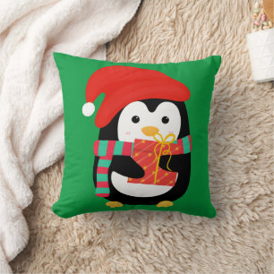 Kute, anpassad Red Penguin-julkids Kudde