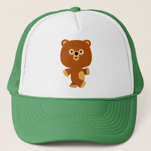 Kute Assertive Tecknad Bear Hat Truckerkeps