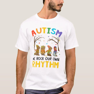 Kute Autism Awareness Vi Stenar vår egen rytm Anim T Shirt