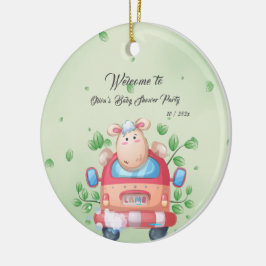 Kute Baby Lamb Baby Shower Ornament