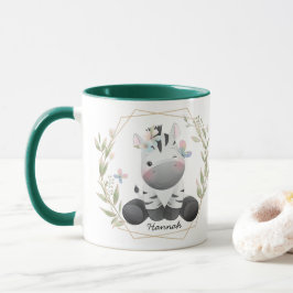 Kute Baby Zebra Flower WAN-namn Mugg