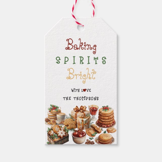 Kute Baking Spirits Bright jul Cookies Favoriter Presentetikett (Framsidan)