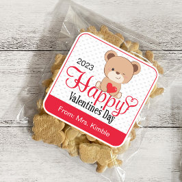 Kute Bear Valentindagen - giftmärke och etiketter