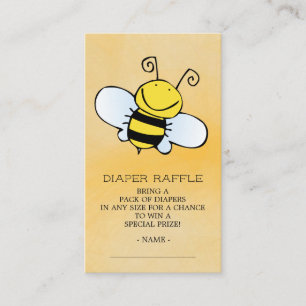 Kute Bee Baby Shower Raffle Biljett Tilläggskort