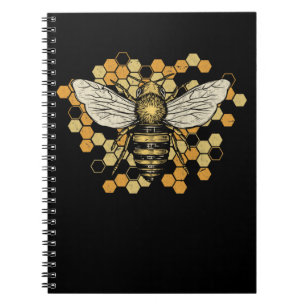 Kute Bee Honeycomb Nature Bebiodlingseper Art Anteckningsbok