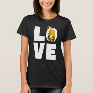 Kute biliknande motif för honung av Kärlek Gult T Shirt