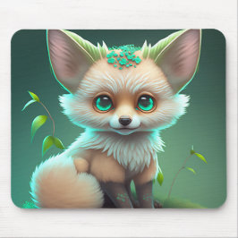 Kute Blommigt Fox-musknapp Musmatta