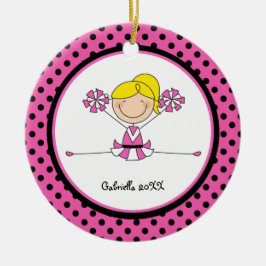 Kute Blonde Hjärtschaktledare julprydnad Julgransprydnad Keramik