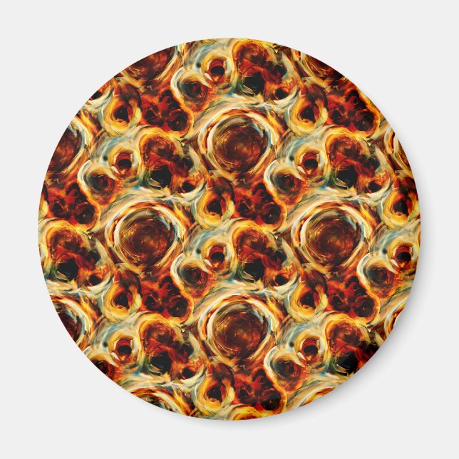 Kute brun, sömlös smak mönster dekorativ kudde lu magnet (Framsidan)