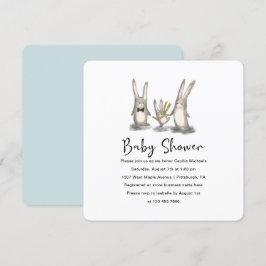 Kute Bunny Family Baby Shower-inbjudan Inbjudningar