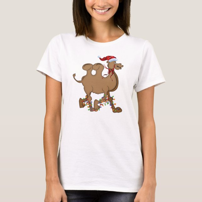 Kute Camel Hump Day - jul T-shirt (Framsida)