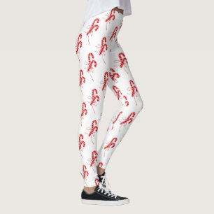 Kute Candy cane julbalkar Leggings