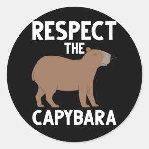 Kute Capybara Älskare (djurmedvetenhet) Runt Klistermärke