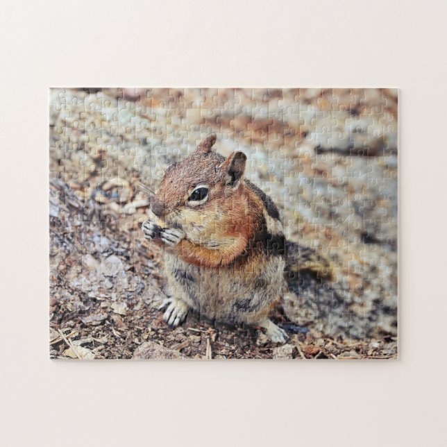 Kute Chipmunk Animal Nature Puzzle Pussel (Horisontell)
