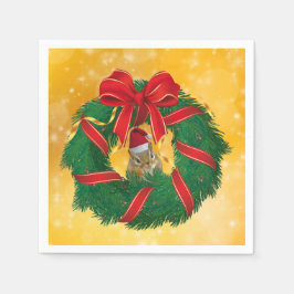 Kute Chipmunk-julfransfrand Pappersservett