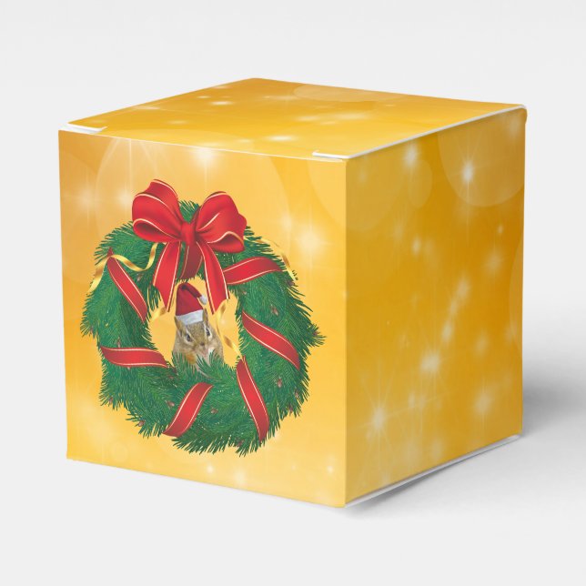 Kute Chipmunk-julfransfrand Presentaskar (Framsidan Sidan)