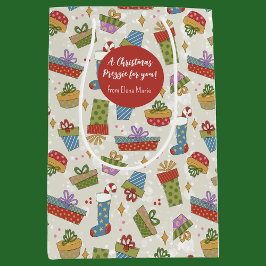 Kute Colorful Presenter jul Gift Bag